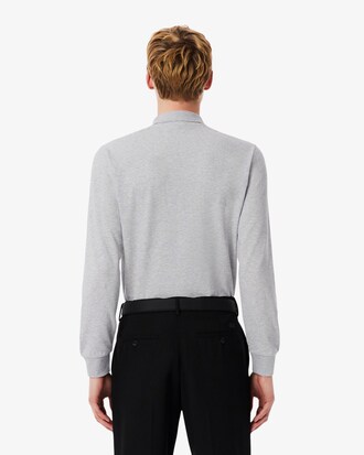 Polo regular fit manches longues en coton mélangé