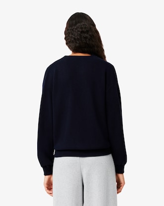 Cardigan coton col V