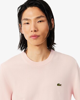 Pull coton uni col rond