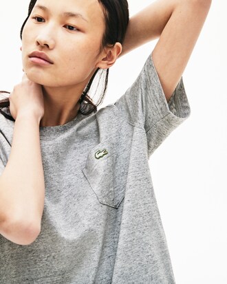 T-shirt col rond unisexe Lacoste LIVE en jersey de coton