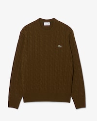 Pull torsad&eacute; en laine col rond