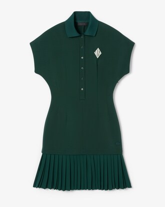 Robe col polo plissée Défilé