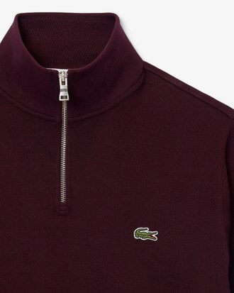 Sweatshirt zipp&eacute; interlock col montant