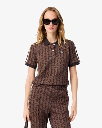 Polo slim fit jacquard monogramme