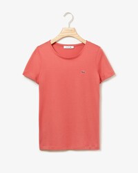 T-shirt col rond en jersey de coton fluide uni