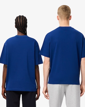 T-shirt loose fit coton épais avec badge