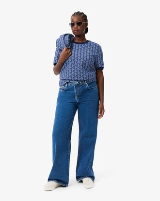 T-shirt slim fit jacquard monogramme