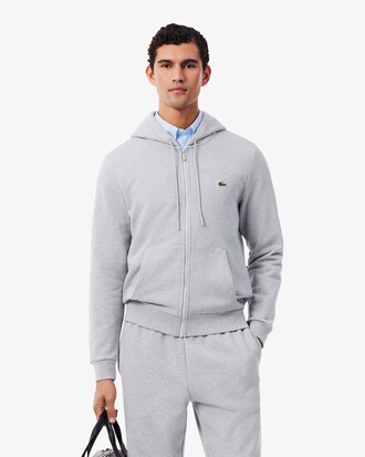 Sweatshirt zipp&eacute; classic fit molleton
