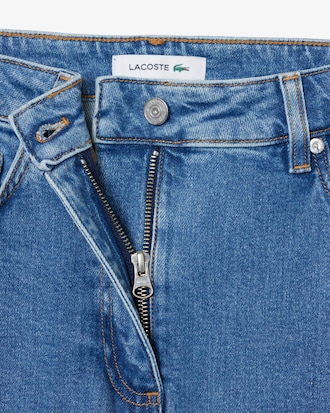 Jean denim taille haute straight fit