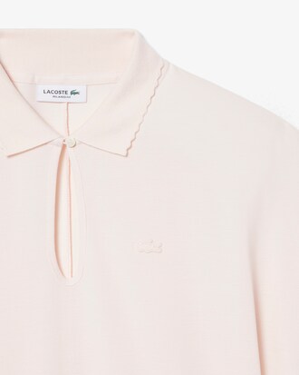 Polo Piqu&eacute; fluide festonn&eacute; relaxed fit