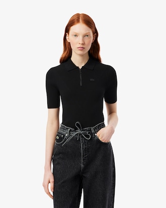 Polo maille côtelée 3D