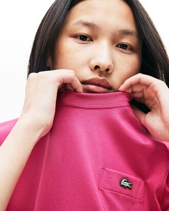 T-shirt col rond unisexe Lacoste LIVE en jersey de coton