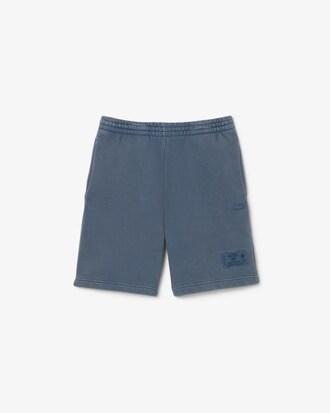 Short molleton de coton effet délavé