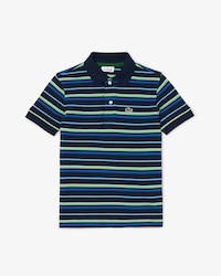 Polo en Petit Piqu&eacute; rayures contrast&eacute;es