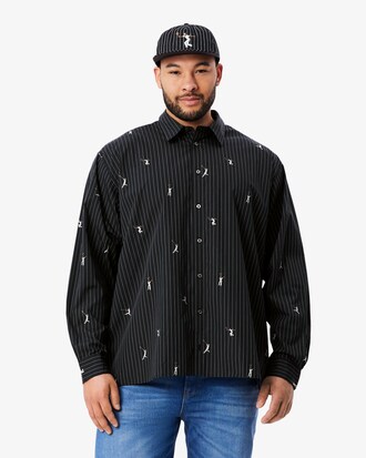 Chemise relaxed fit coton brod&eacute;