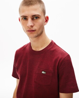 T-shirt unisexe Lacoste LIVE en coton chiné avec poche