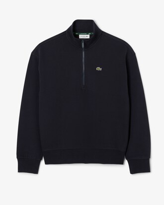 Sweatshirt col montant zippé en Piqué