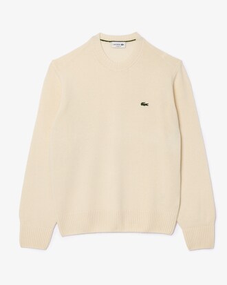 Pull en laine cardée col rond