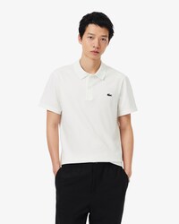 Polo regular fit en coton m&eacute;lang&eacute;