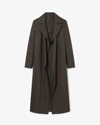 Trench-coat laine col cache-c&oelig;ur D&eacute;fil&eacute;