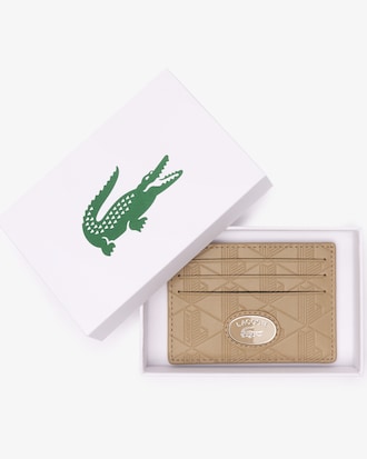 Porte-cartes monogramme en cuir