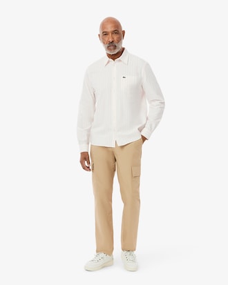 Pantalon cargo en coton léger regular fit