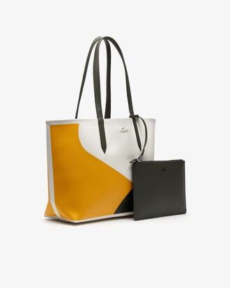 Sac cabas r&eacute;versible Anna en toile enduite color-block