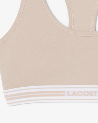 Brassi&egrave;re coton stretch bande contrast&eacute;e