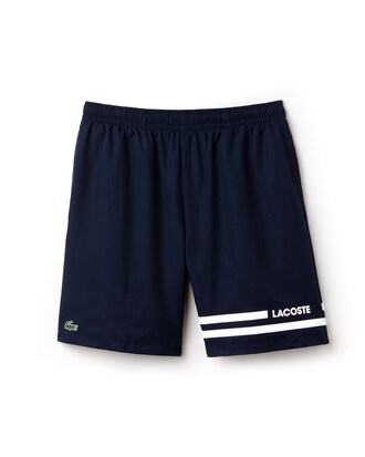 Short Tennis Lacoste SPORT en taffetas avec bandes contrast&eacute;es