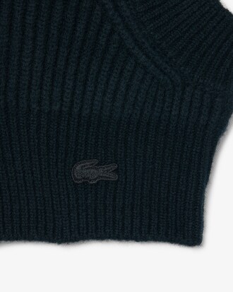 Cagoule laine feutrée côtelée Défilé