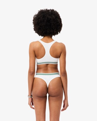 String coton stretch ceinture contrast&eacute;e