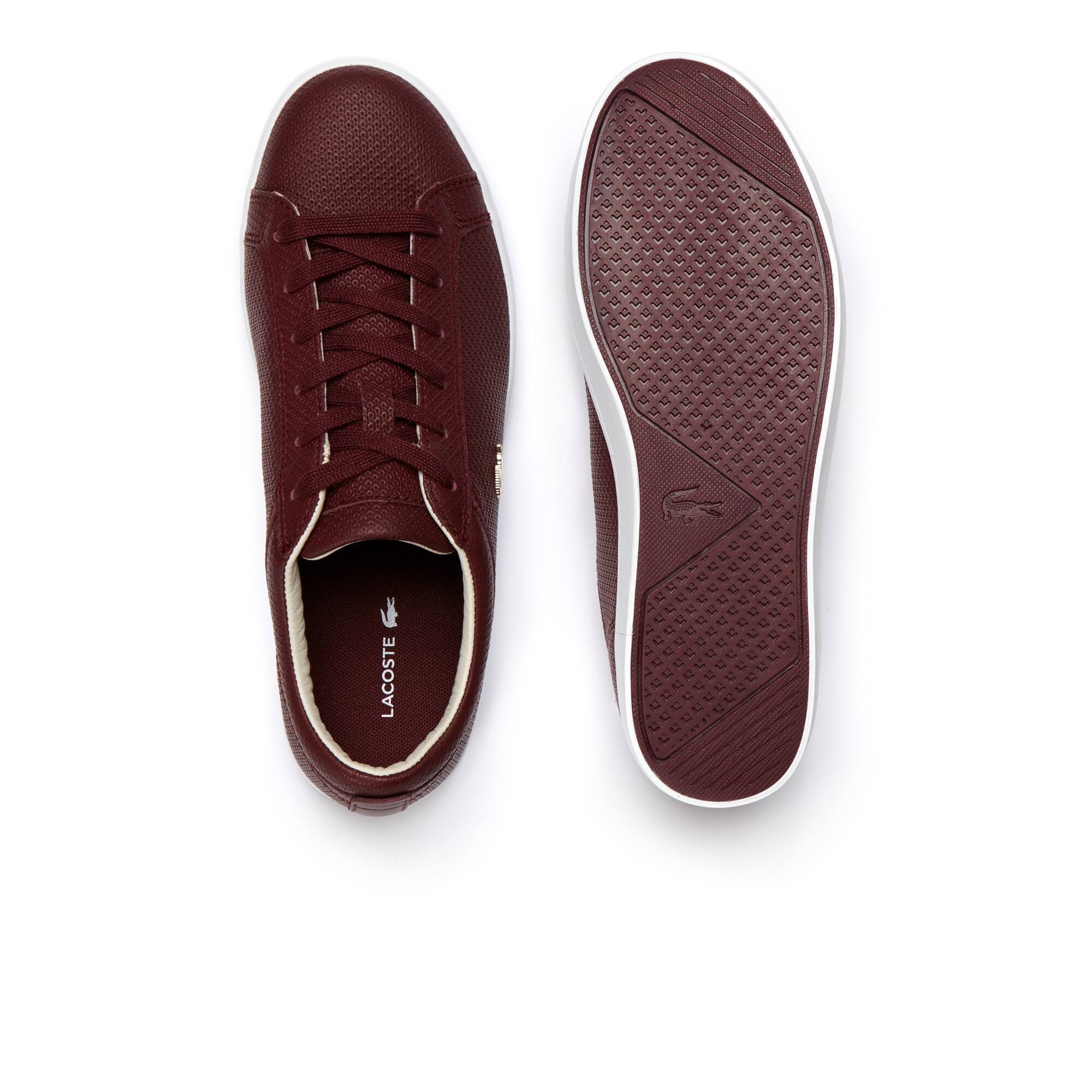 sneakers straighset en cuir crocodile doré