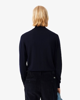 Pull en laine mérinos col roulé