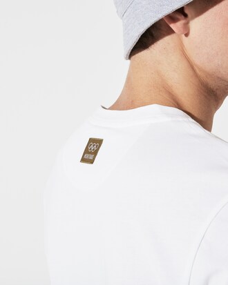 T-shirt col rond Olympic Heritage Collection by Lacoste en coton avec logo