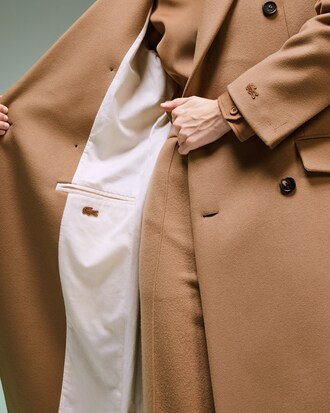 Manteau crois&eacute; &Eacute;dition D&eacute;fil&eacute; en laine vierge
