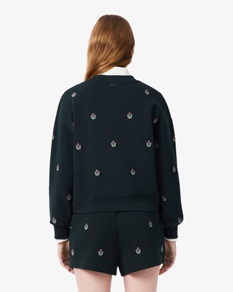 Sweatshirt Piqu&eacute; broderies oversize