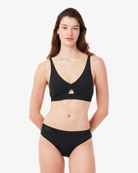 Brassi&egrave;re microfibre ceinture ajour&eacute;e