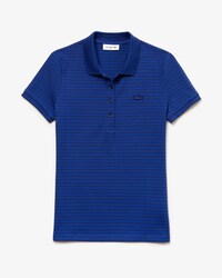 Polo slim fit Lacoste en mini piqu&eacute; stretch ray&eacute;