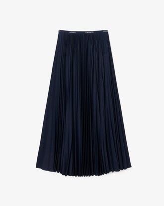 Jupe longue plissée taille élastiquée