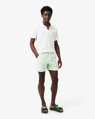 Short de bain mi-long rayé texturé