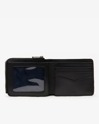 Portefeuille zippé Chantaco en cuir piqué 3 cartes