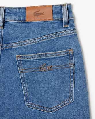 Jean denim taille haute straight fit