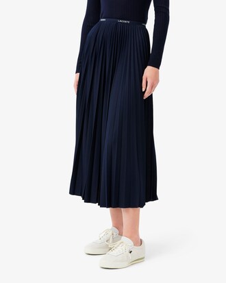 Jupe longue plissée taille élastiquée