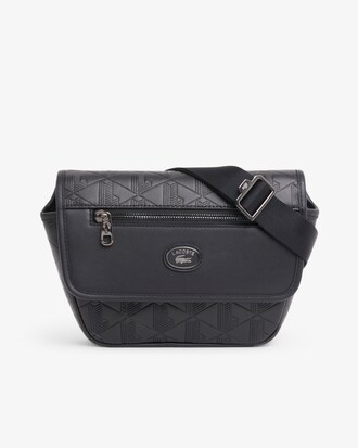 Mini sac messenger monogramme en cuir