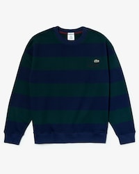 Sweatshirt unisexe Lacoste LIVE en molleton ray&eacute; avec broderie