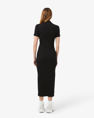 Robe polo longue coton côtelé