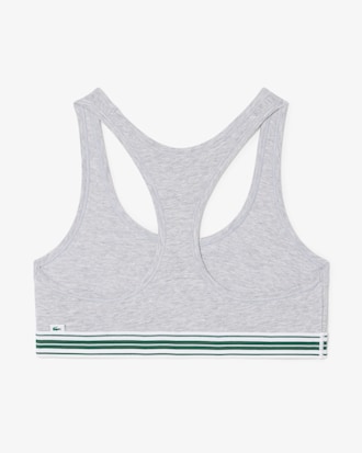 Brassi&egrave;re coton stretch bande contrast&eacute;e