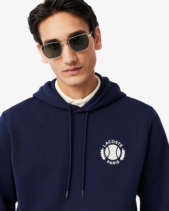 Sweatshirt à capuche imprimé tennis