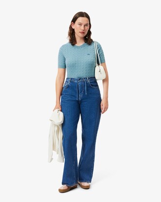 Pull en maille torsadée effet délavé