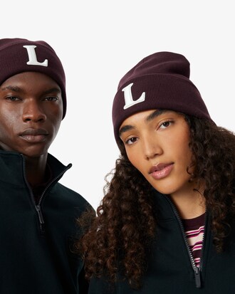 Bonnet laine m&eacute;lang&eacute;e brod&eacute;
